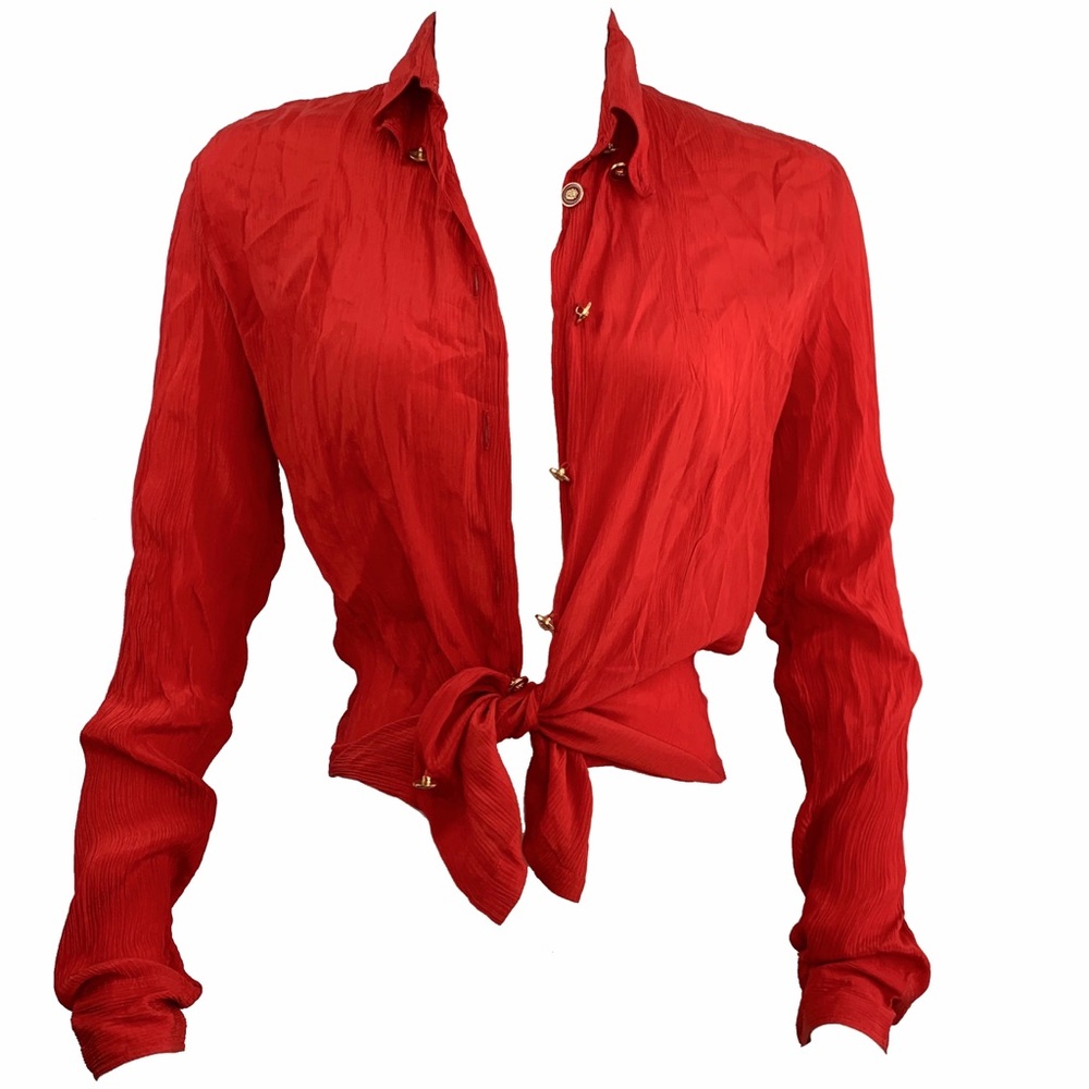 Vintage Versus Gianni Versace Silk Button Down Blouse